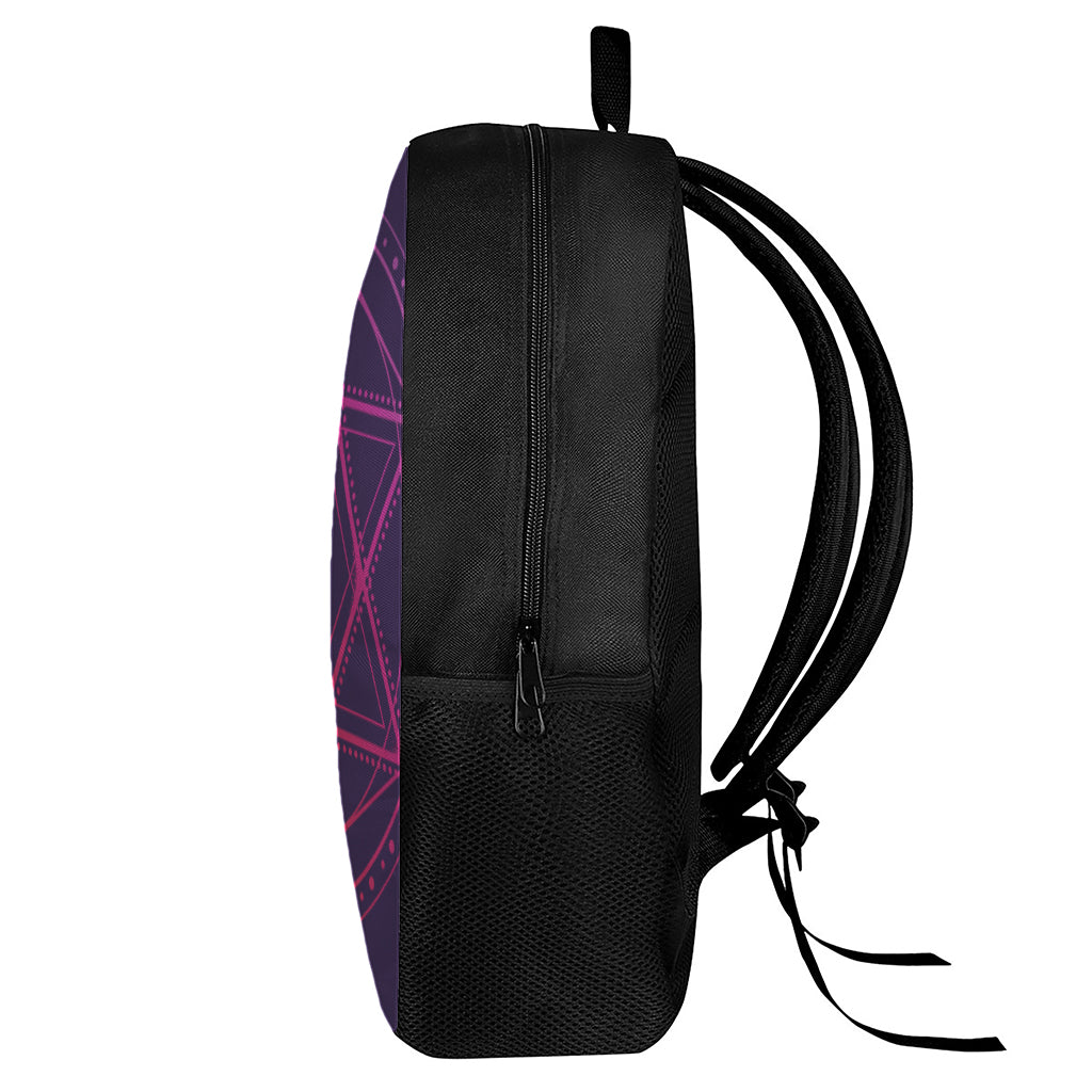 Geometric Star of David Print 17 Inch Backpack