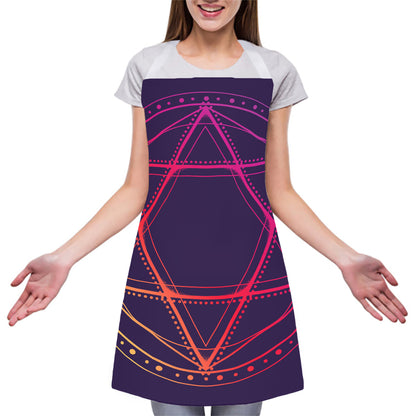Geometric Star of David Print Adjustable Apron
