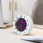 Geometric Star of David Print Alarm Clock