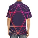 Geometric Star of David Print Aloha Shirt