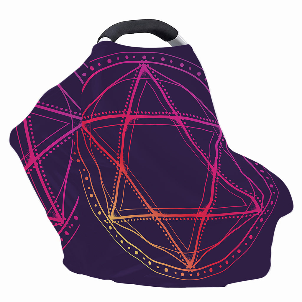 Geometric Star of David Print Baby Seat Cover