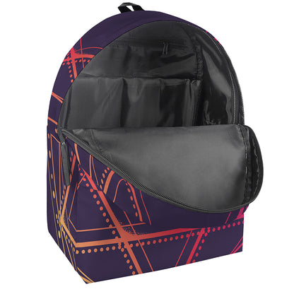 Geometric Star of David Print Backpack