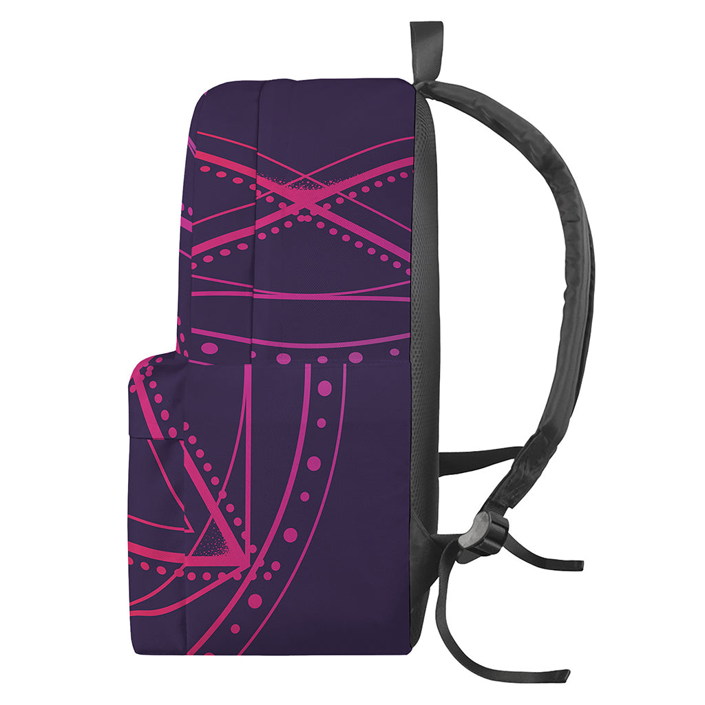 Geometric Star of David Print Backpack