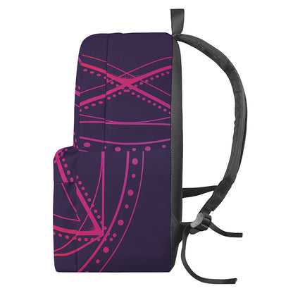 Geometric Star of David Print Backpack