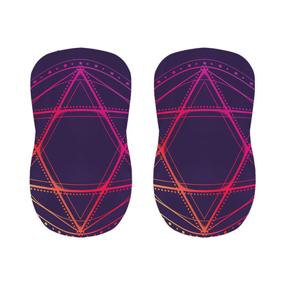 Geometric Star of David Print Bar Stool Covers