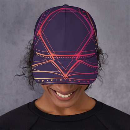 Geometric Star of David Print Baseball Cap
