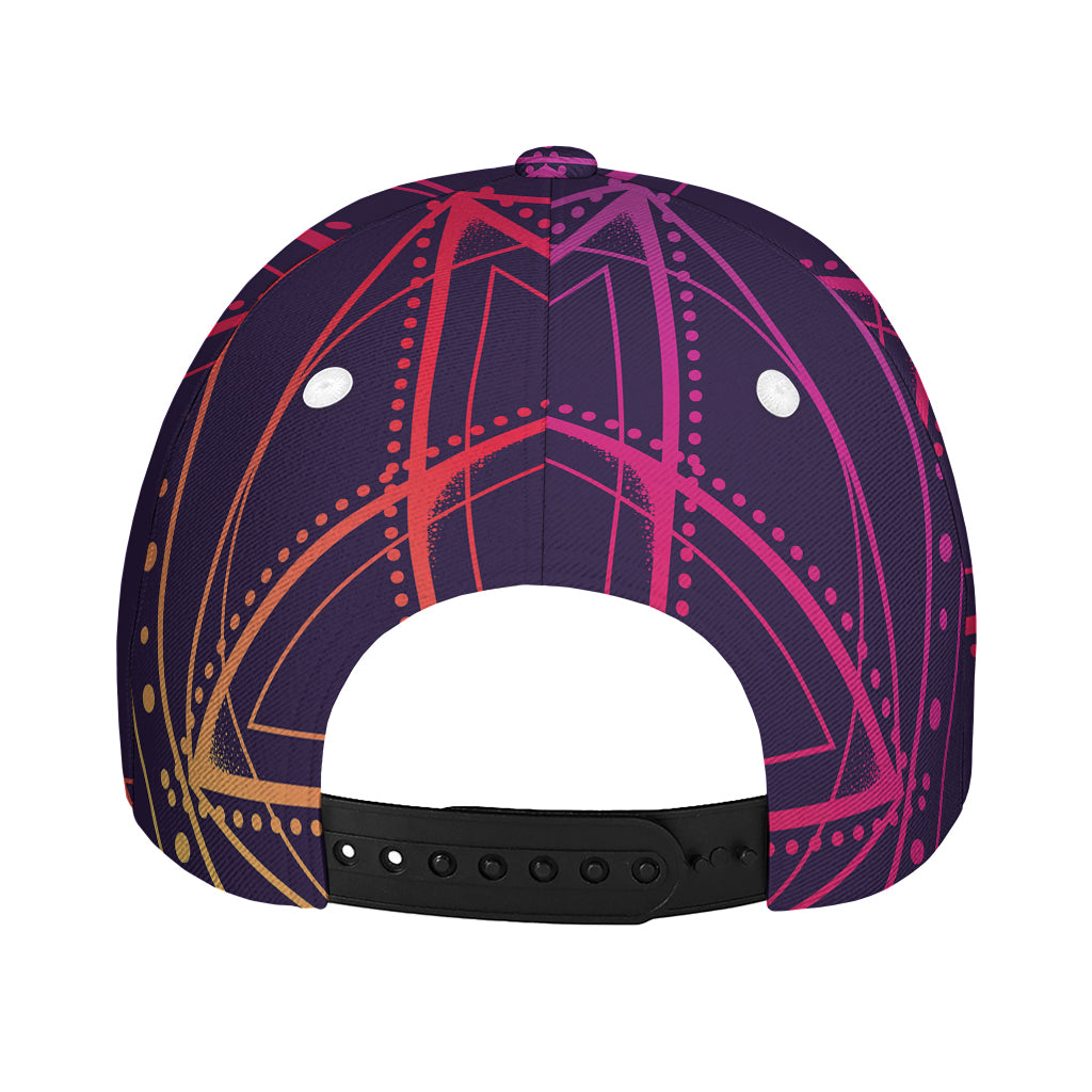 Geometric Star of David Print Baseball Cap