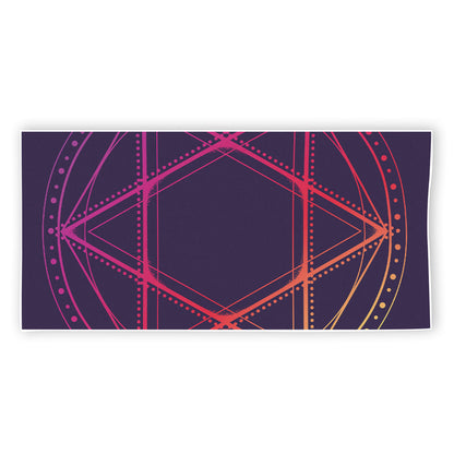 Geometric Star of David Print Beach Towel