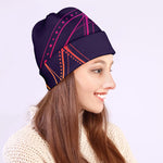 Geometric Star of David Print Beanie
