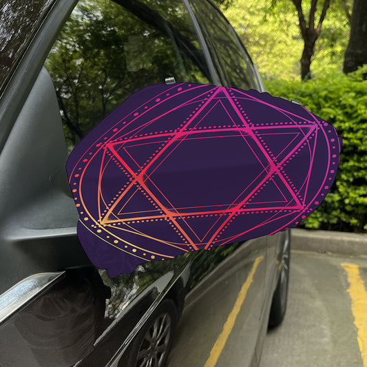 Geometric Star of David Print Car Side Mirror Covers