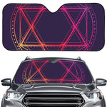 Geometric Star of David Print Car Windshield Sun Shade