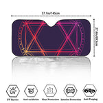 Geometric Star of David Print Car Windshield Sun Shade