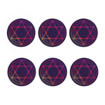 Geometric Star of David Print Coaster Set