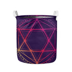 Geometric Star of David Print Collapsible Laundry Basket