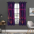 Geometric Star of David Print Grommet Curtain Panels