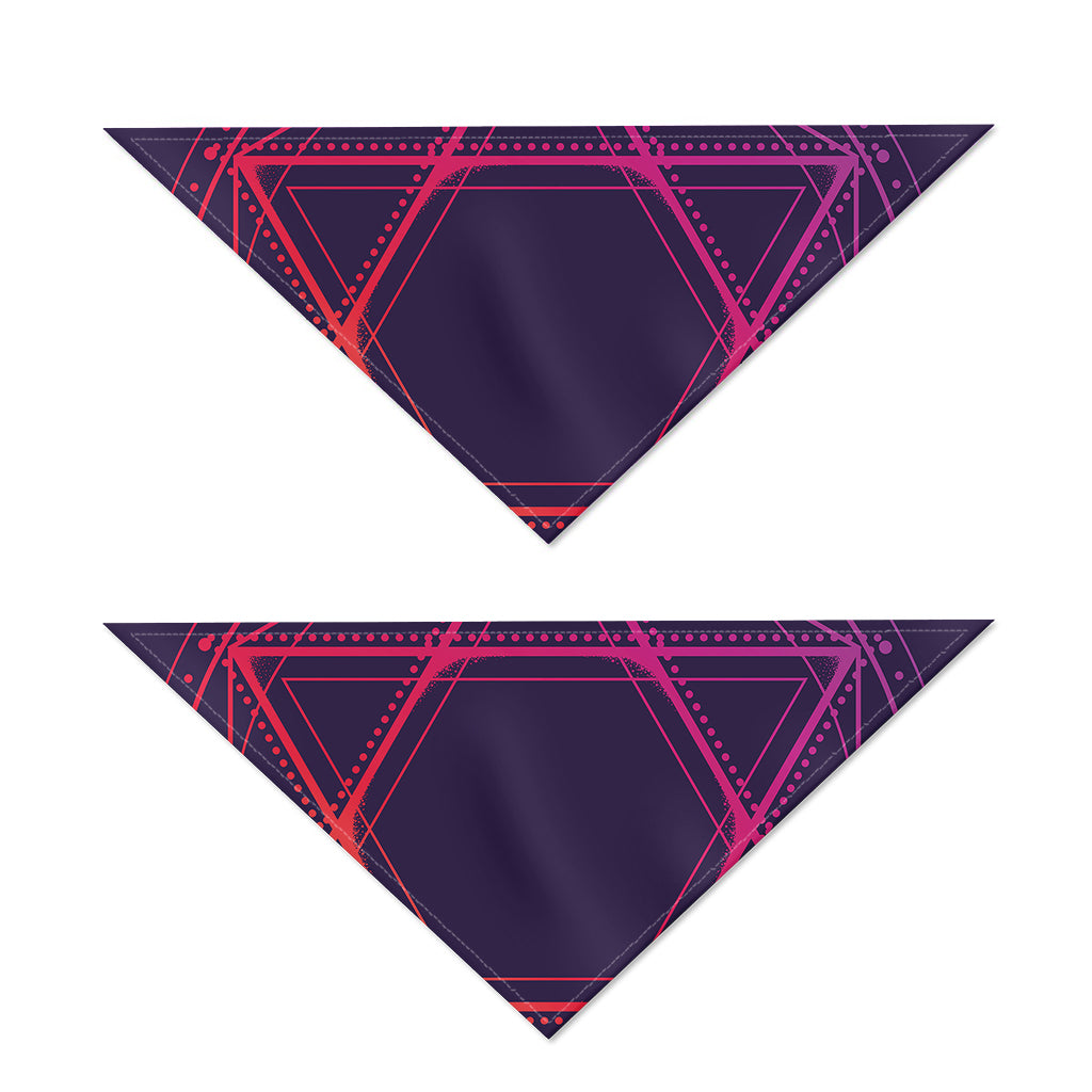 Geometric Star of David Print Dog Bandana