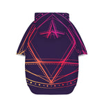 Geometric Star of David Print Dog Zip Up Hoodie