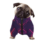Geometric Star of David Print Dog Zip Up Jacket