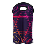 Geometric Star of David Print Double Neoprene Wine Tote