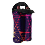 Geometric Star of David Print Double Neoprene Wine Tote