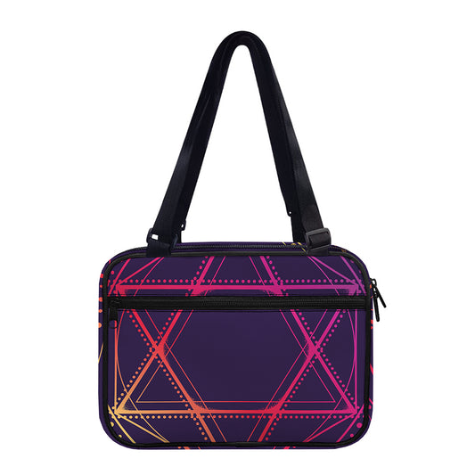 Geometric Star of David Print Double Strap Bible Bag