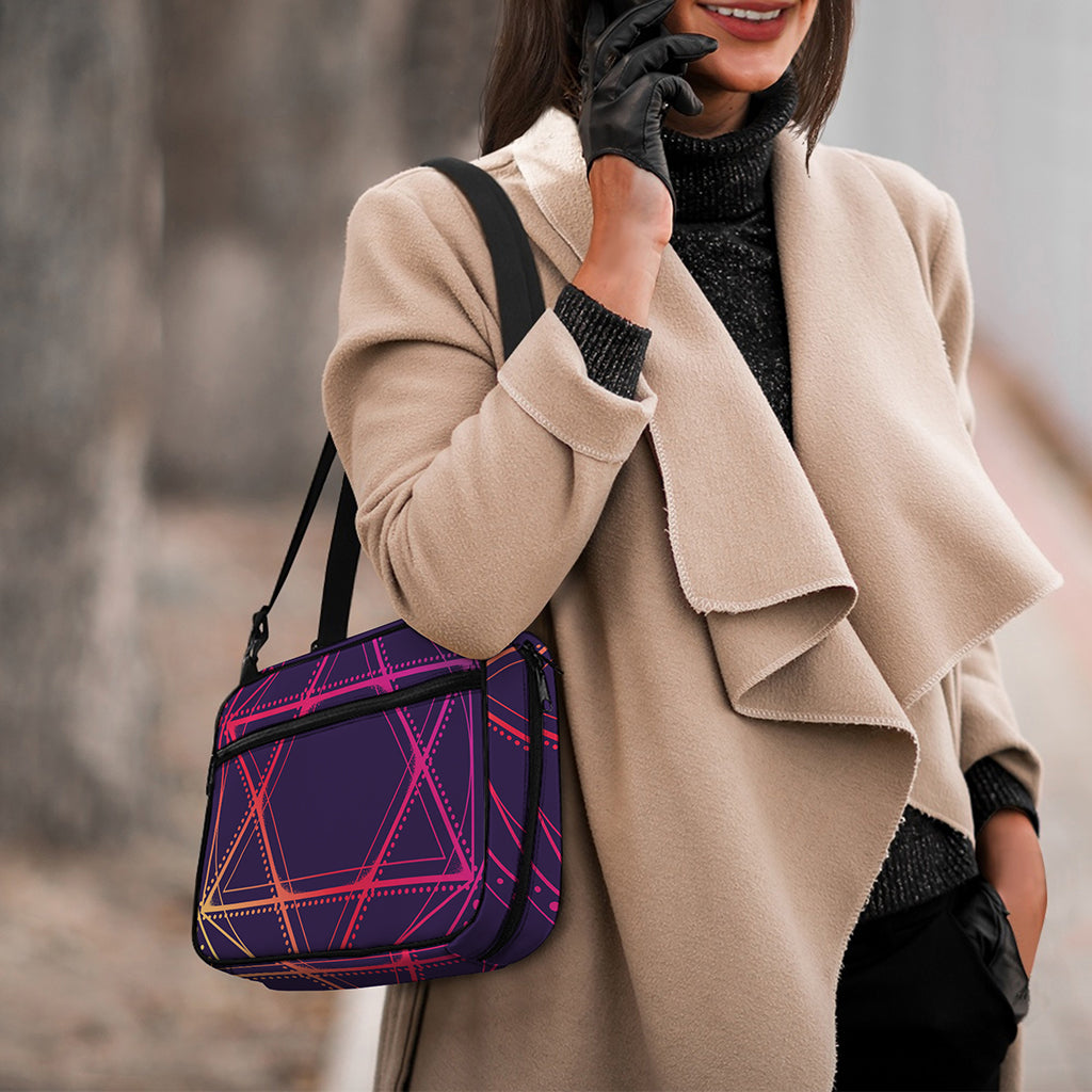 Geometric Star of David Print Double Strap Bible Bag