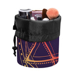 Geometric Star of David Print Drawstring Makeup Bag
