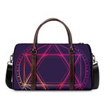 Geometric Star of David Print Duffle Bag