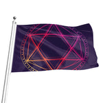 Geometric Star of David Print Flag