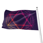 Geometric Star of David Print Flag