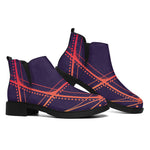 Geometric Star of David Print Flat Ankle Boots