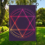 Geometric Star of David Print Garden Flag