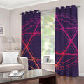 Geometric Star of David Print Grommet Curtains