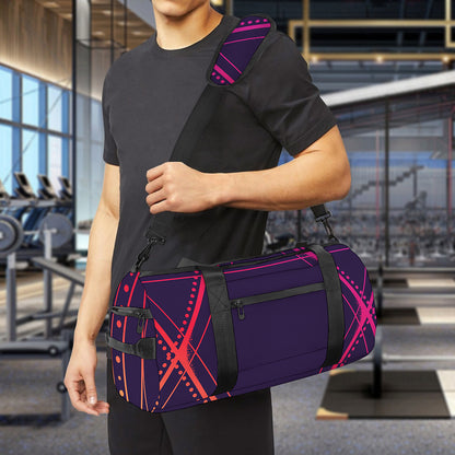 Geometric Star of David Print Gym Bag