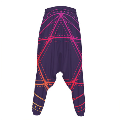 Geometric Star of David Print Hammer Pants