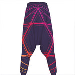 Geometric Star of David Print Hammer Pants