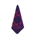 Geometric Star of David Print Hand Towel