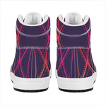 Geometric Star of David Print High Top Leather Sneakers