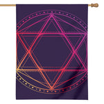 Geometric Star of David Print House Flag