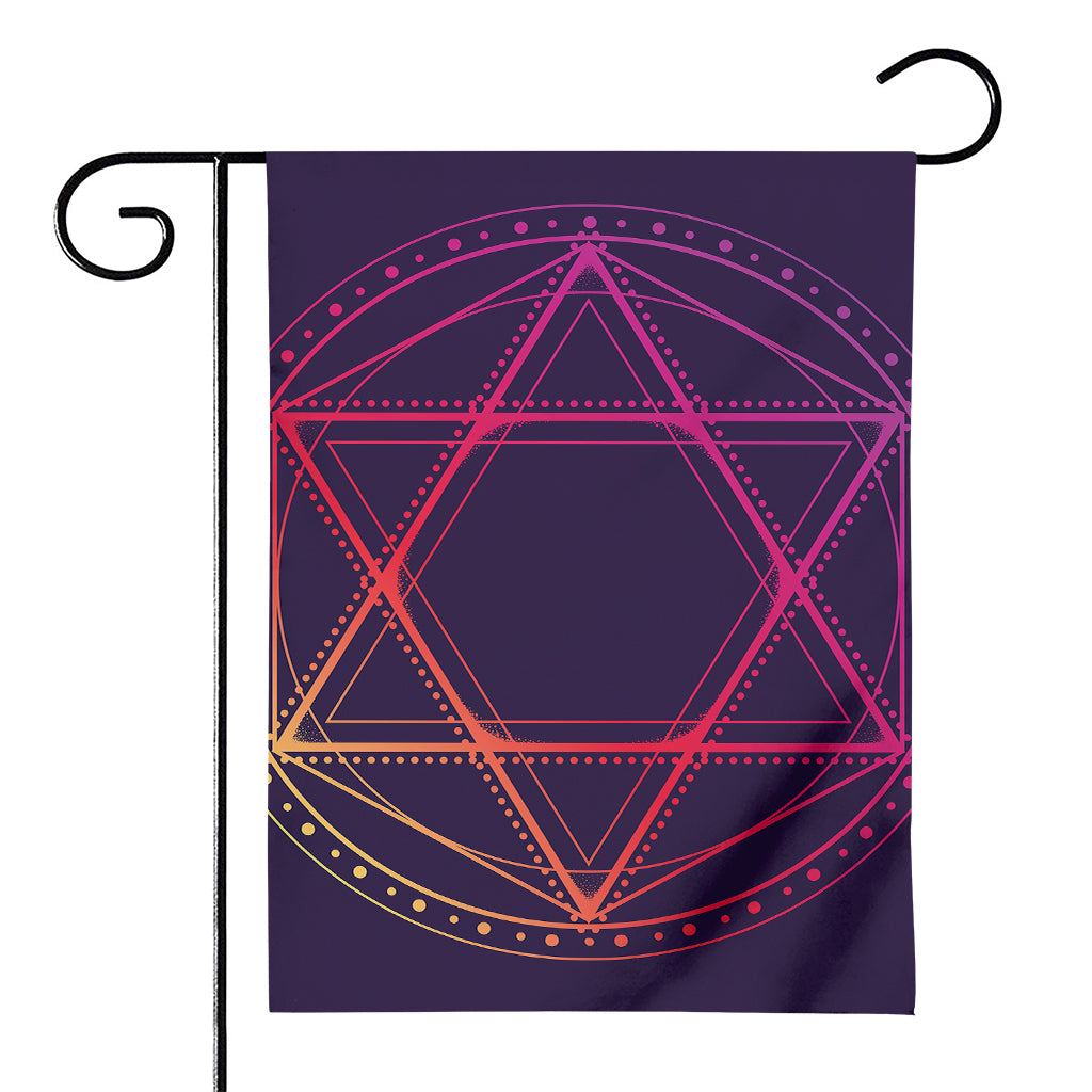 Geometric Star of David Print House Flag