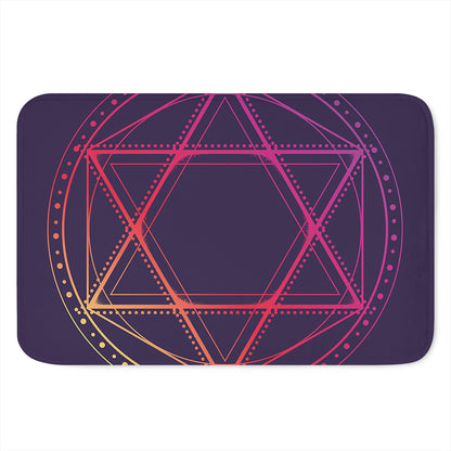 Geometric Star of David Print Indoor Door Mat