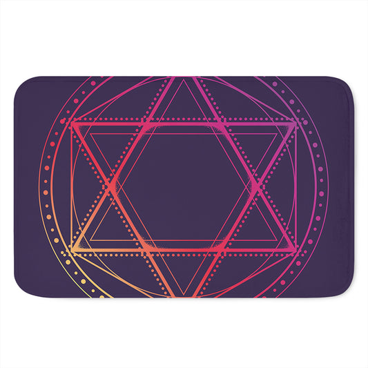 Geometric Star of David Print Indoor Door Mat