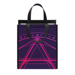 Geometric Star of David Print Insulated Lunch Tote