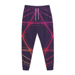 Geometric Star of David Print Jogger Pants