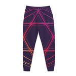 Geometric Star of David Print Jogger Pants