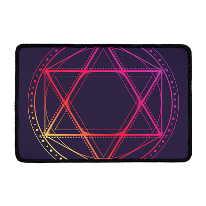 Geometric Star of David Print Kitchen Mat
