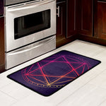 Geometric Star of David Print Kitchen Mat