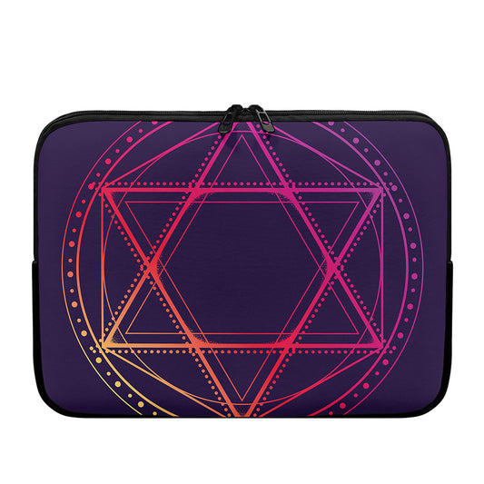Geometric Star of David Print Laptop Sleeve