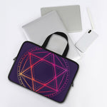 Geometric Star of David Print Laptop Sleeve With Handle