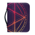 Geometric Star of David Print Leather Bible Cover